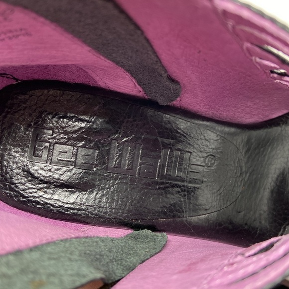 NWT Gee WaWa Women's Black and Purple Cutout Detail Heeled Sandals SZ 8 - Picture 10 of 10